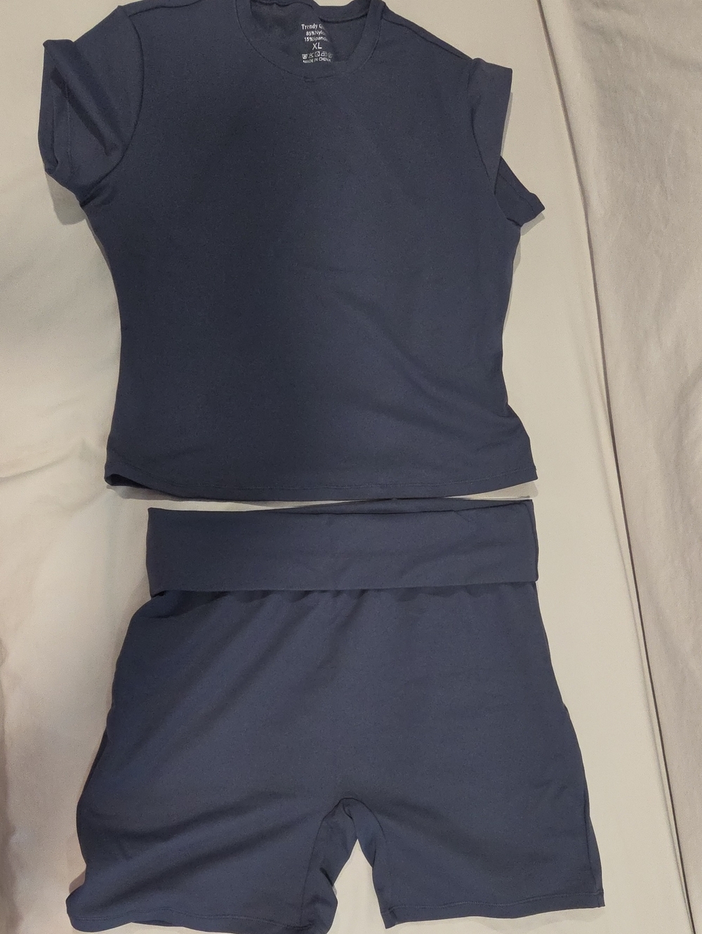 Trendy Queen Navy 2pc Short Set.  - XL